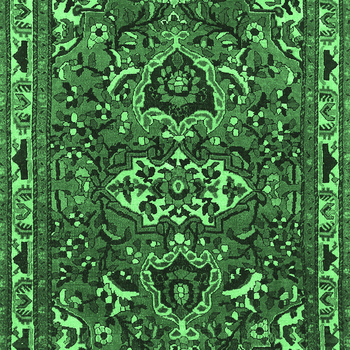 Machine Washable Persian Emerald Green Traditional Area Rugs, wshtr388emgrn