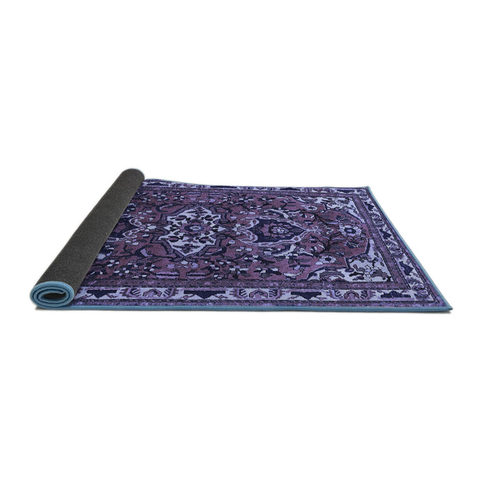 Sideview of Persian Blue Traditional Rug, tr388blu