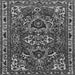 Round Machine Washable Persian Gray Traditional Rug, wshtr388gry