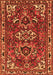 Serging Thickness of Machine Washable Persian Orange Traditional Area Rugs, wshtr388org