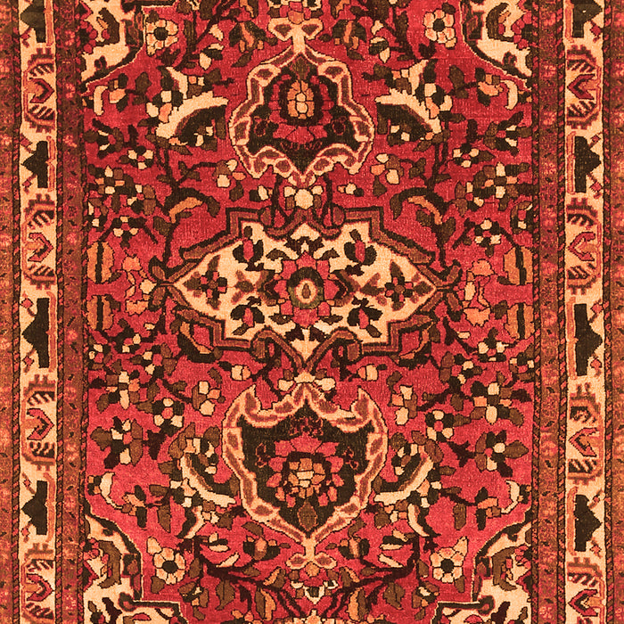 Serging Thickness of Machine Washable Persian Orange Traditional Area Rugs, wshtr388org