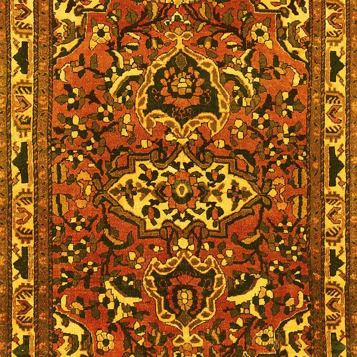 Machine Washable Persian Yellow Traditional Rug, wshtr388yw