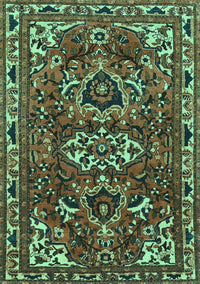 Persian Turquoise Traditional Rug, tr388turq