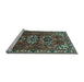 Sideview of Machine Washable Persian Light Blue Traditional Rug, wshtr388lblu