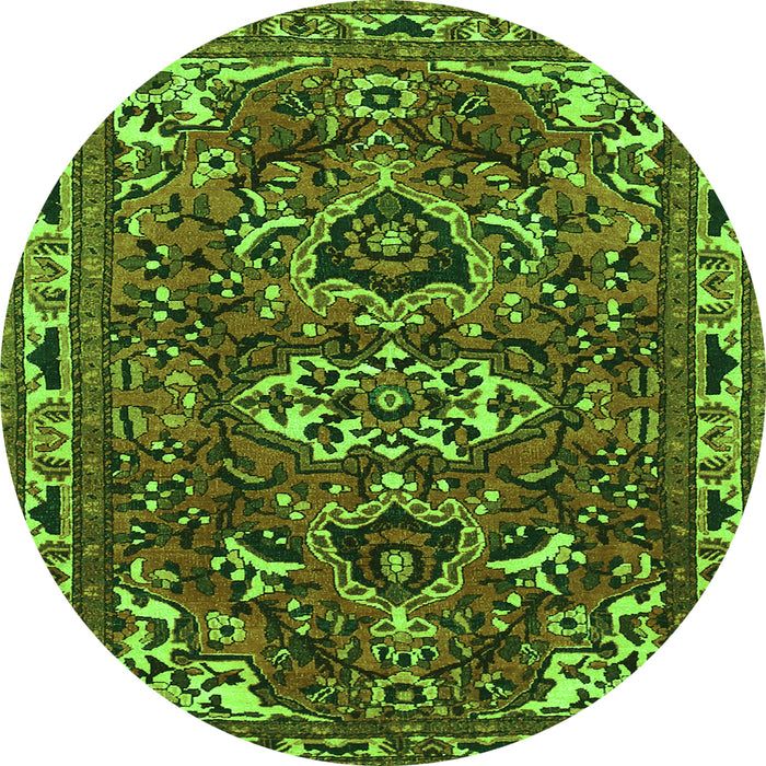 Machine Washable Persian Green Traditional Area Rugs, wshtr388grn