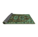 Sideview of Persian Turquoise Traditional Rug, tr388turq