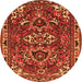 Machine Washable Persian Orange Traditional Area Rugs, wshtr388org