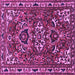 Square Persian Purple Traditional Rug, tr388pur