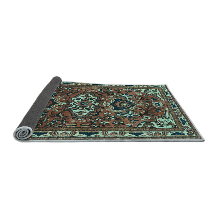 Sideview of Persian Light Blue Traditional Rug, tr388lblu