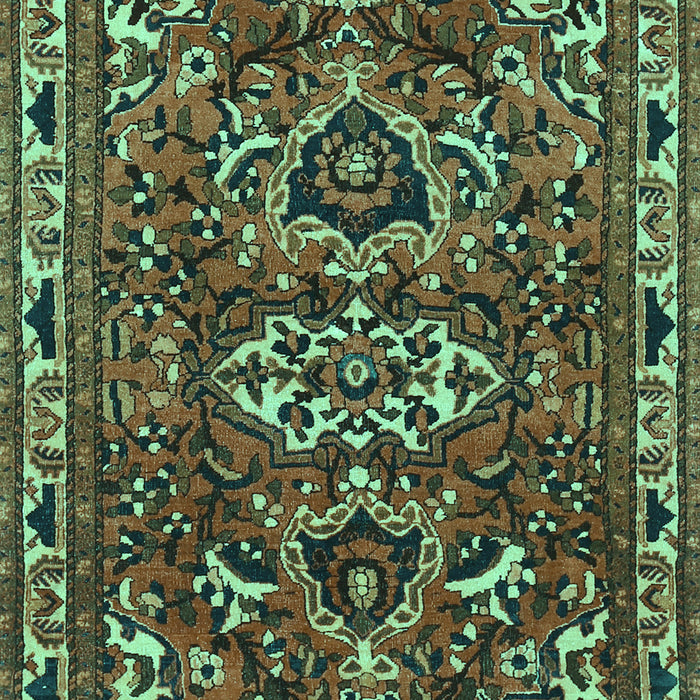 Machine Washable Persian Turquoise Traditional Area Rugs, wshtr388turq