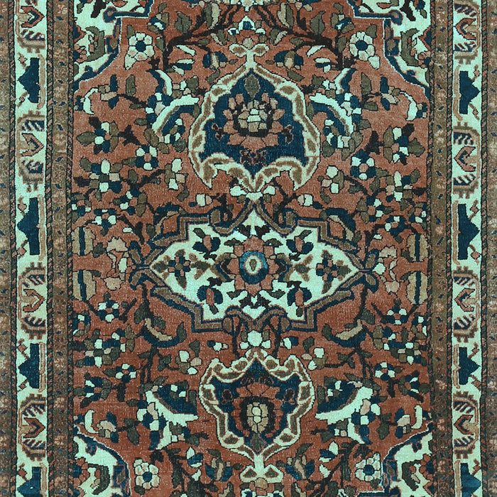 Machine Washable Persian Light Blue Traditional Rug, wshtr388lblu