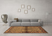 Machine Washable Persian Brown Traditional Rug in a Living Room,, wshtr3890brn