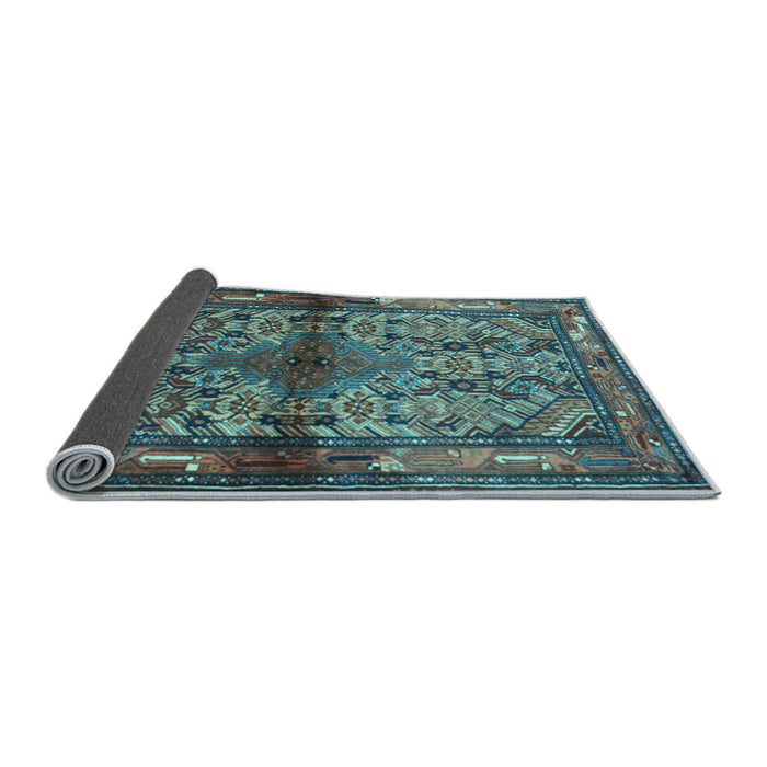 Sideview of Persian Light Blue Traditional Rug, tr3890lblu