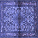 Square Persian Blue Traditional Rug, tr3890blu