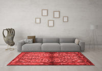 Machine Washable Persian Red Traditional Rug, wshtr3890red