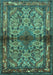 Persian Turquoise Traditional Rug, tr3890turq