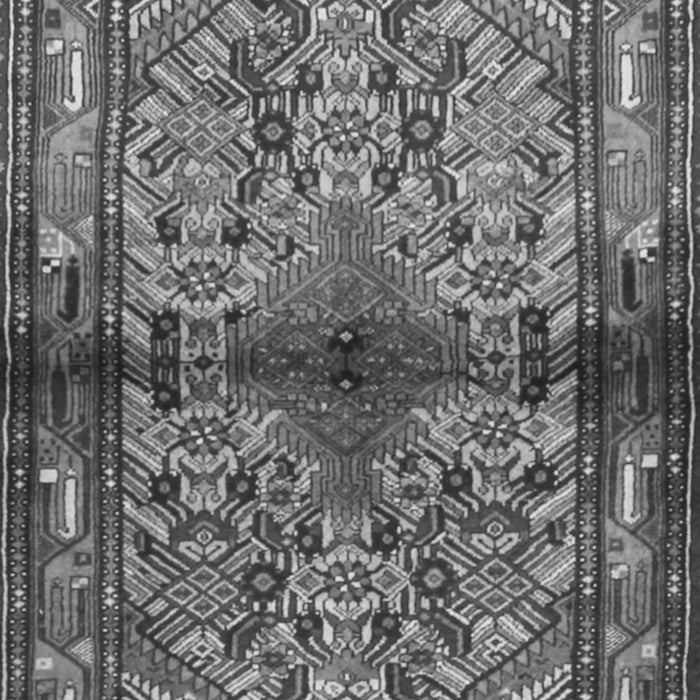 Serging Thickness of Machine Washable Persian Gray Traditional Rug, wshtr3890gry