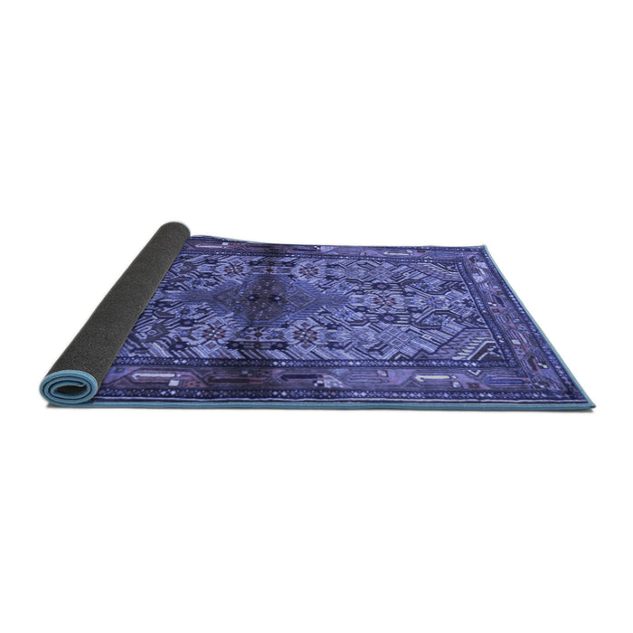 Sideview of Persian Blue Traditional Rug, tr3890blu