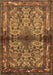 Machine Washable Persian Brown Traditional Rug, wshtr3890brn