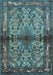 Machine Washable Persian Light Blue Traditional Rug, wshtr3890lblu