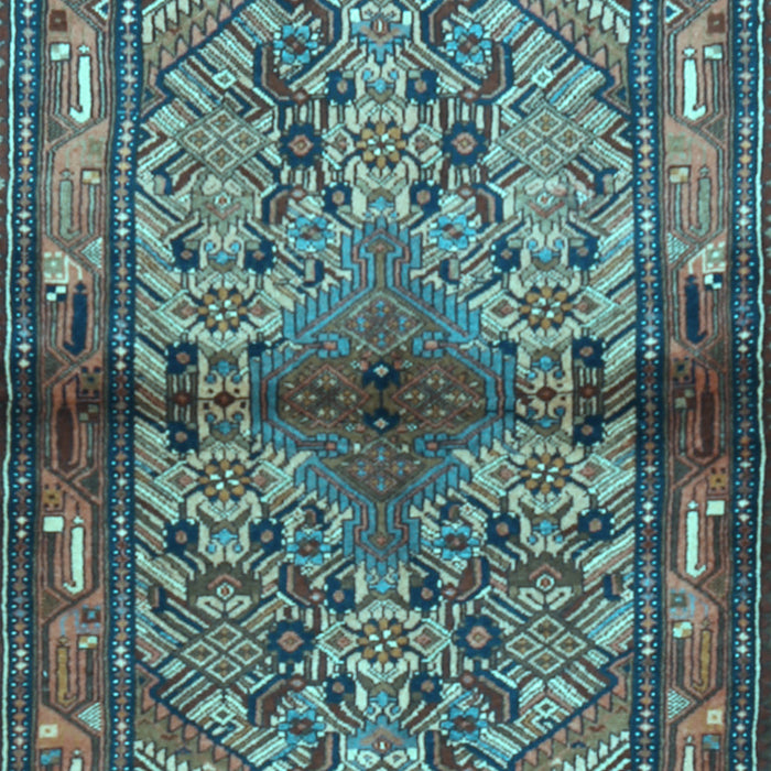 Machine Washable Persian Light Blue Traditional Rug, wshtr3890lblu