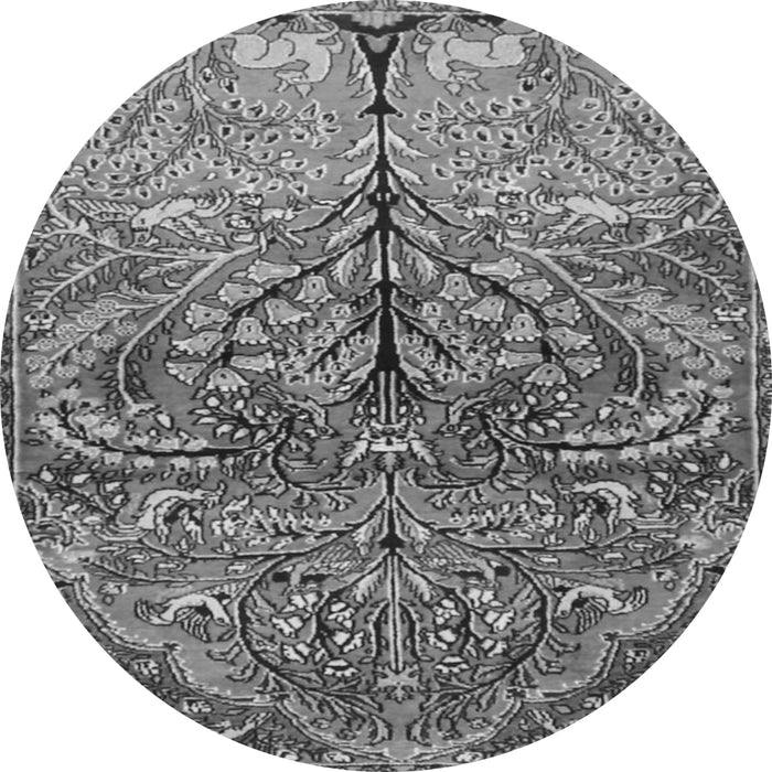 Machine Washable Persian Gray Traditional Rug, wshtr3891gry