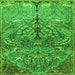 Serging Thickness of Persian Green Traditional Rug, tr3891grn