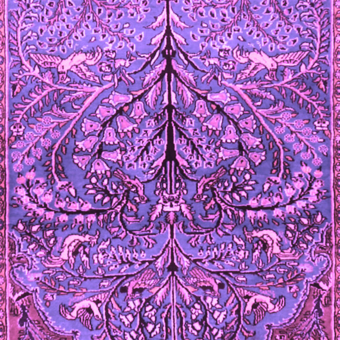 Machine Washable Persian Purple Traditional Area Rugs, wshtr3891pur