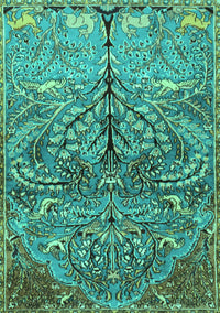 Persian Turquoise Traditional Rug, tr3891turq