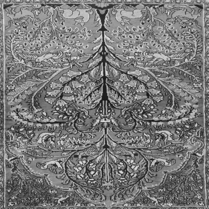 Serging Thickness of Persian Gray Traditional Rug, tr3891gry