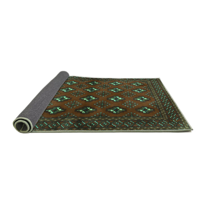Sideview of Persian Turquoise Traditional Rug, tr3892turq