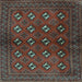 Square Machine Washable Persian Light Blue Traditional Rug, wshtr3892lblu