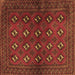 Square Persian Brown Traditional Rug, tr3892brn