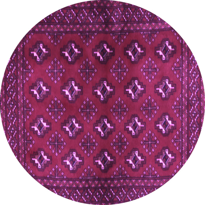 Round Persian Purple Traditional Rug, tr3892pur