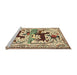 Sideview of Machine Washable Traditional Sienna Brown Rug, wshtr3893