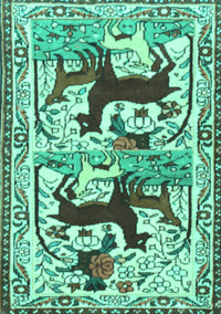 Persian Turquoise Traditional Rug, tr3893turq