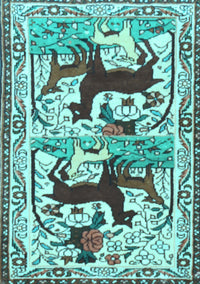 Persian Light Blue Traditional Rug, tr3893lblu