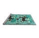 Sideview of Machine Washable Persian Light Blue Traditional Rug, wshtr3893lblu