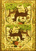 Persian Yellow Traditional Rug, tr3893yw