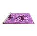 Sideview of Machine Washable Persian Purple Traditional Area Rugs, wshtr3893pur