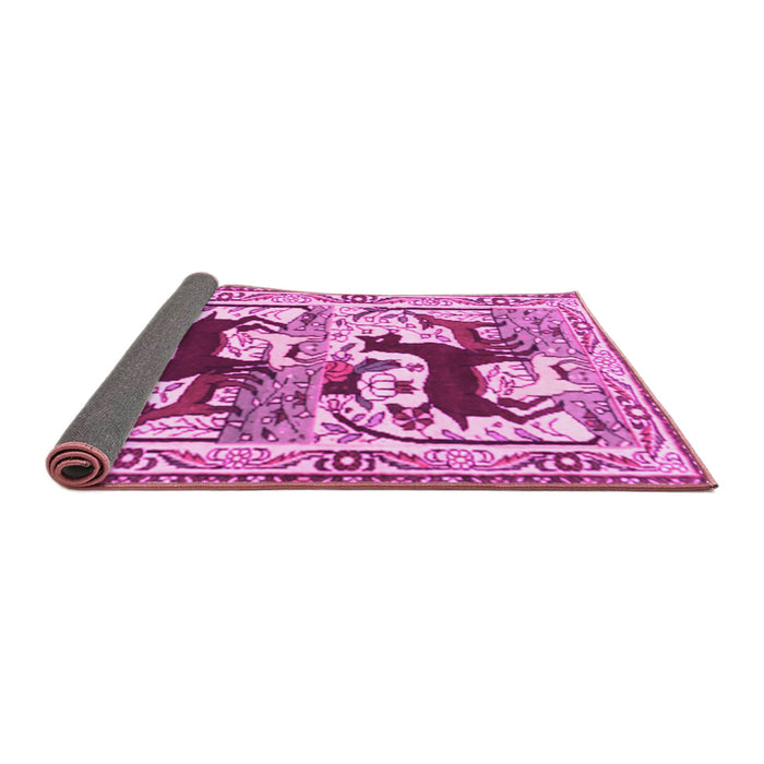 Sideview of Persian Pink Traditional Rug, tr3893pnk