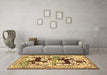 Machine Washable Persian Brown Traditional Rug in a Living Room,, wshtr3893brn