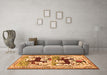 Machine Washable Persian Orange Traditional Area Rugs in a Living Room, wshtr3893org