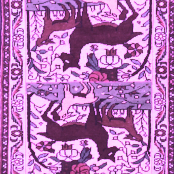 Machine Washable Persian Purple Traditional Area Rugs, wshtr3893pur