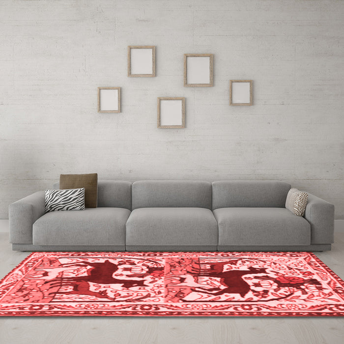 Traditional Red Washable Rugs