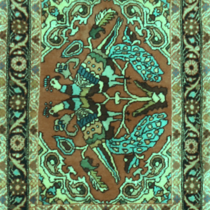 Machine Washable Persian Turquoise Traditional Area Rugs, wshtr3894turq