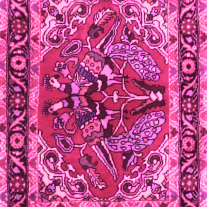 Machine Washable Persian Pink Traditional Rug, wshtr3894pnk