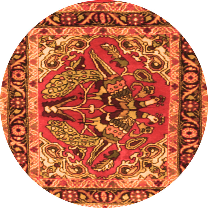 Square Persian Orange Traditional Rug, tr3894org