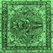 Square Persian Emerald Green Traditional Rug, tr3894emgrn