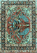 Machine Washable Persian Light Blue Traditional Rug, wshtr3894lblu